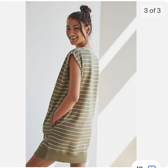 New Daily Practice by Anthropologie Striped Tee Dress Size Small NWT - Picture 3 of 9